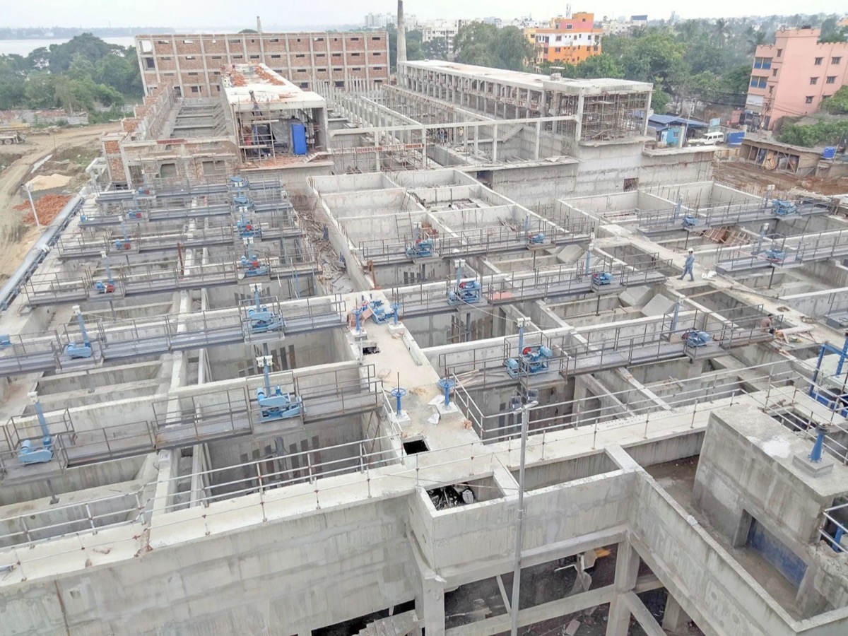 100 MLD Sewage Treatment Plant civil job at Patna, Bihar